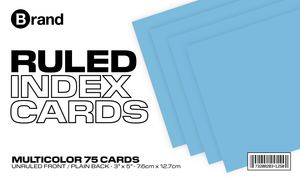 100 Ct. 3" X 5", Blue Index Card Unruled