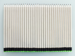 White Craft paper Pencils 144 ct, #2 Recycled paper Pencils with eraser tip
