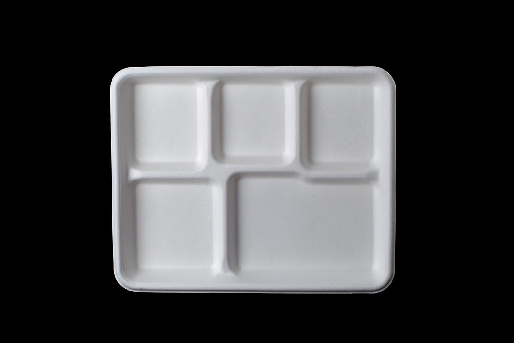 5 Compartment Export(School) Tray, 22g, φ270X215