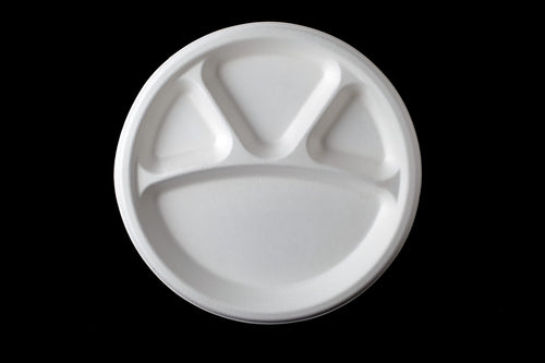 12 Inch 4 Compartment Round Plate, 26g, φ295X28