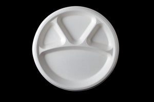 11 Inch 4 Compartment Round Plate, 25g, φ275X27