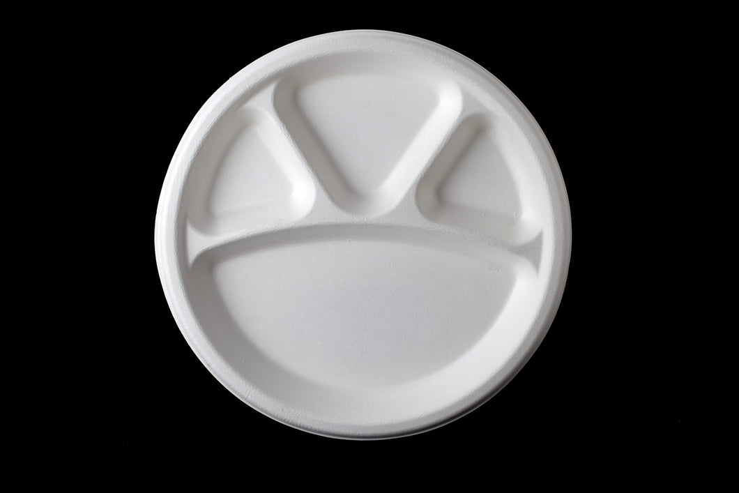11 Inch 4 Compartment Round Plate, 25g, φ275X27