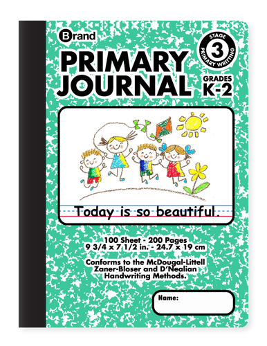 100 Ct. 9-3/4 x 7-1/2, Primary Journal Marble Composition Book Primary Ruled