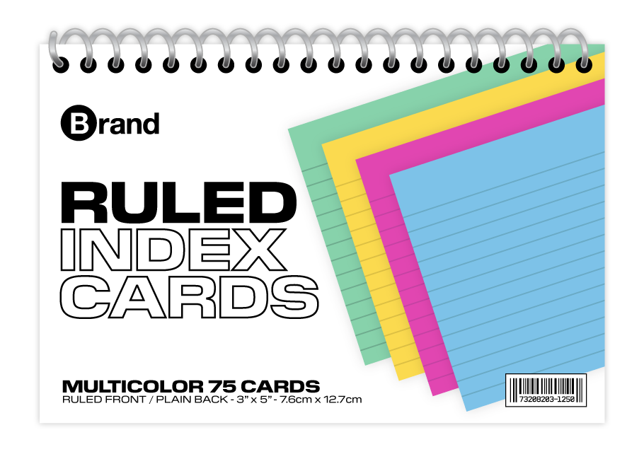 Pen + Gear Ruled Index Cards, Neon Assorted Colors, 300 Count, 3 x 5 