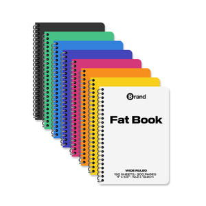 150 Ct. 4 x 5.5 inch, Poly Cover Spiral Fat Book Wide Ruled