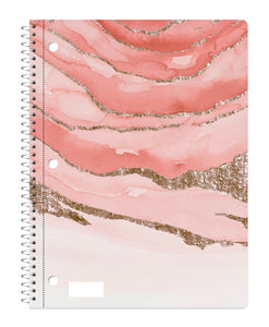 70 Sheets 10-1/2 x 8 Inch, Glitter Cover 1-Subject Spiral Notebook