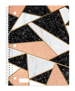 70 Sheets 10-1/2 x 8 Inch, Glitter Cover 1-Subject Spiral Notebook