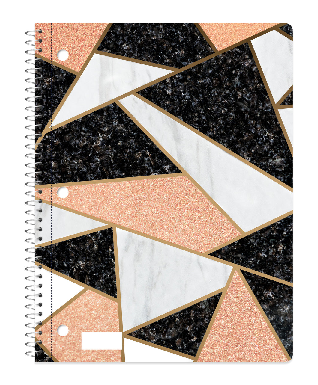 70 Sheets 10-1/2 x 8 Inch, Glitter Cover 1-Subject Spiral Notebook