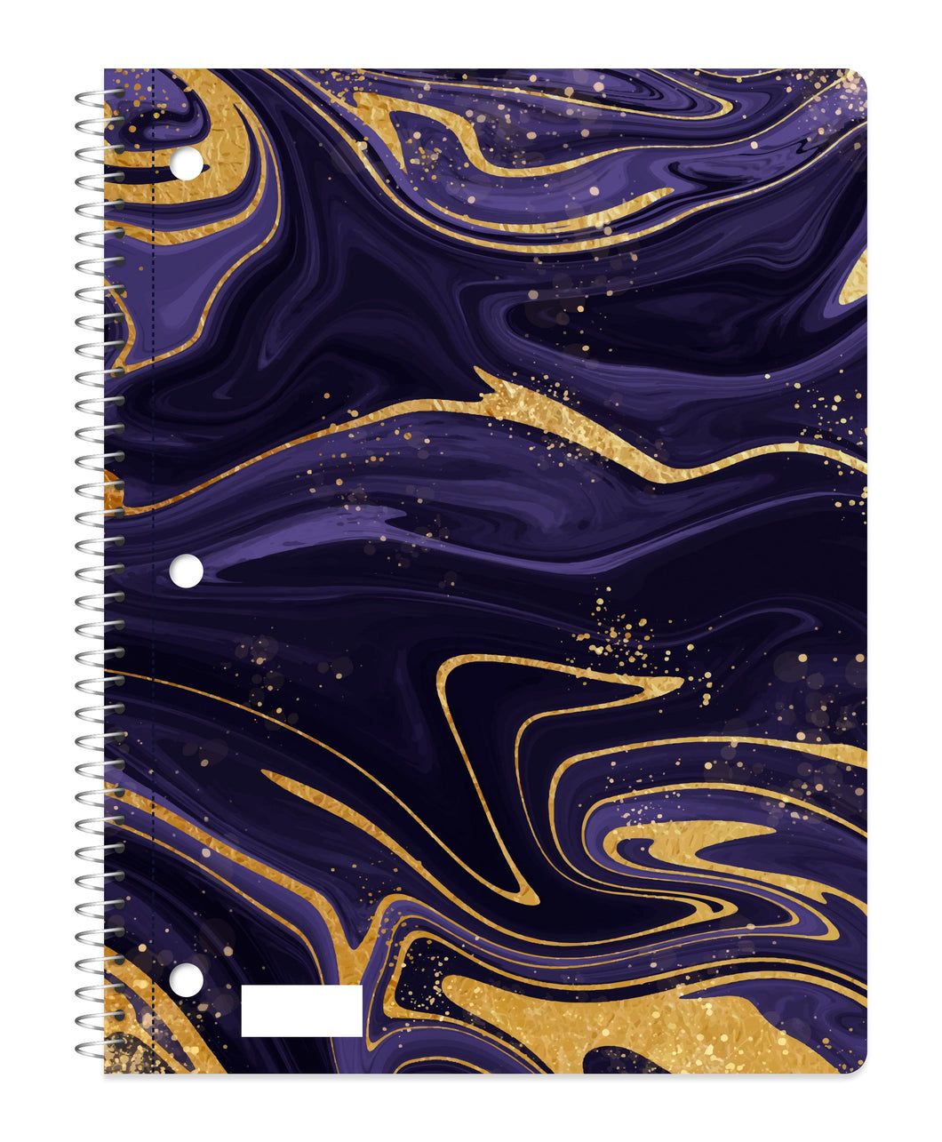 70 Sheets 10-1/2 x 8 Inch, Glitter Cover 1-Subject Spiral Notebook