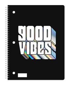 70 Sheets 10-1/2 x 8 Inch,Holographic  Cover 1-Subject Spiral Notebook