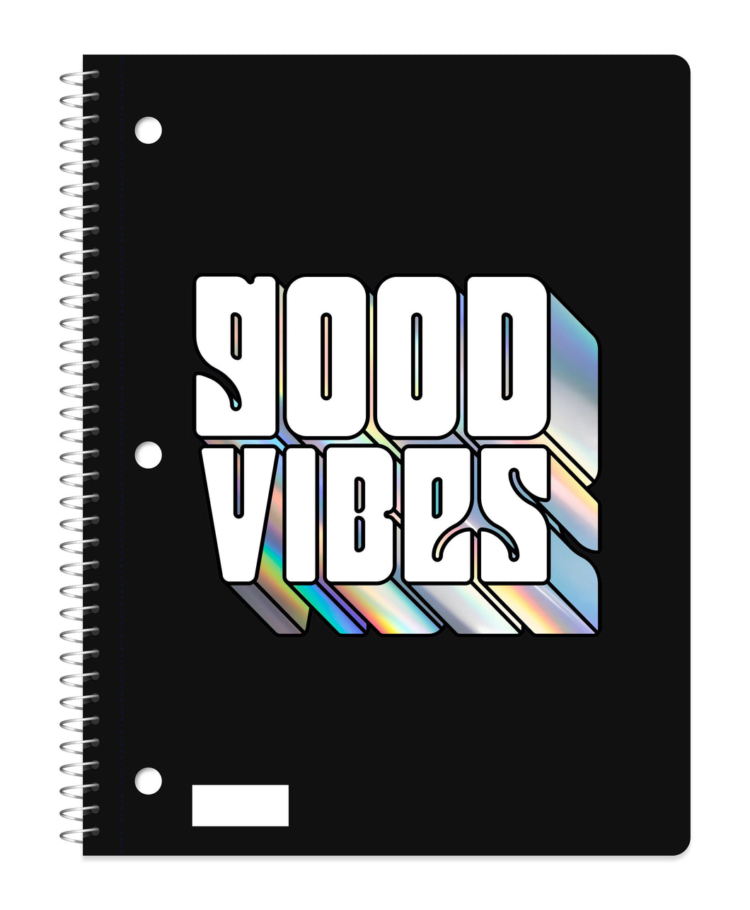 70 Sheets 10-1/2 x 8 Inch,Holographic  Cover 1-Subject Spiral Notebook