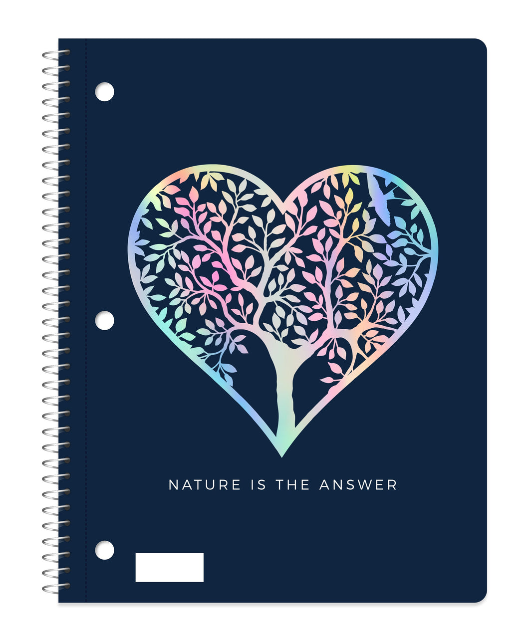 70 Sheets 10-1/2 x 8 Inch,Holographic  Cover 1-Subject Spiral Notebook
