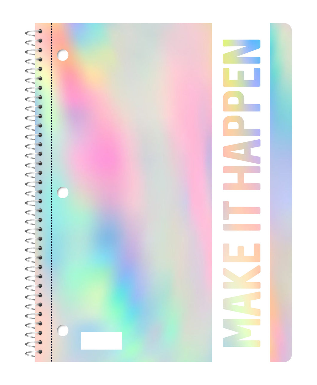 70 Sheets 10-1/2 x 8 Inch,Holographic  Cover 1-Subject Spiral Notebook