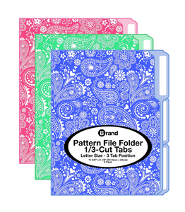 1/3 Cut Letter Size Art -3 File Folder (3/Pack)