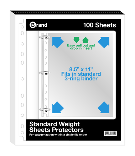 Standard Weight Top Loading Sheet Protectors (100/Box)