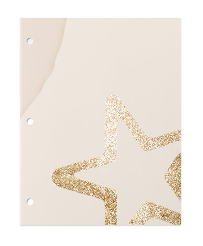 Laminated Fashion  Glitter 2 Pocket File Portfolio Folder, 11-3/4”  x  9.4”