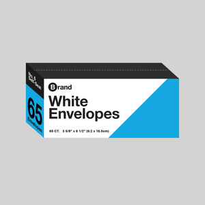 #6 3/4 Self-Seal White Envelope (65/Pack)