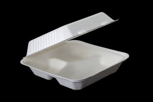 9 x 9 Inch 3 Compartment Clamshell, 42g, φ238X233X54.5/76