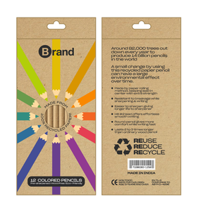12 Ct. Color Lead Recycled paper Pencils