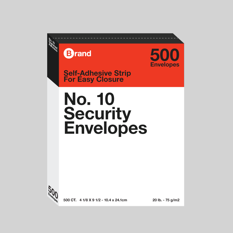 #10 Self-Seal Security Envelope (500/Box)