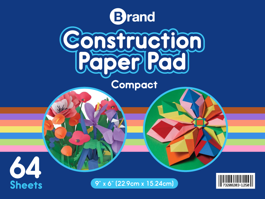 6 x 9 Construction Paper Pad (64 sheets)