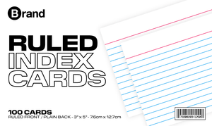 100 Ct. 3" X 5", White Index Card Ruled