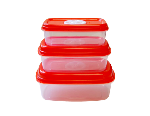 3 pcs Rectangular fresh vent food container (1150+725+475 ml)