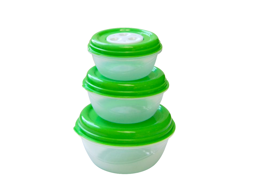 3 pcs Bowl fresh vent food container (1125+525+295 ml)