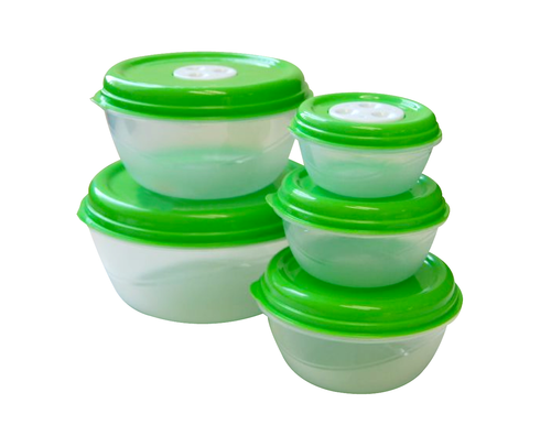 5 pcs Bowl fresh vent food container (2600 + 1600 + 1125 + 525 + 296 ml)