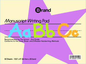50 ct. 10.5" x 8" Manuscript Writing Pad
