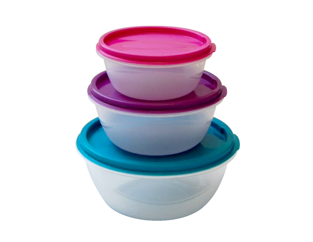 3 pcs Bowl Store fresh  food container ( 900+525+296 ml)