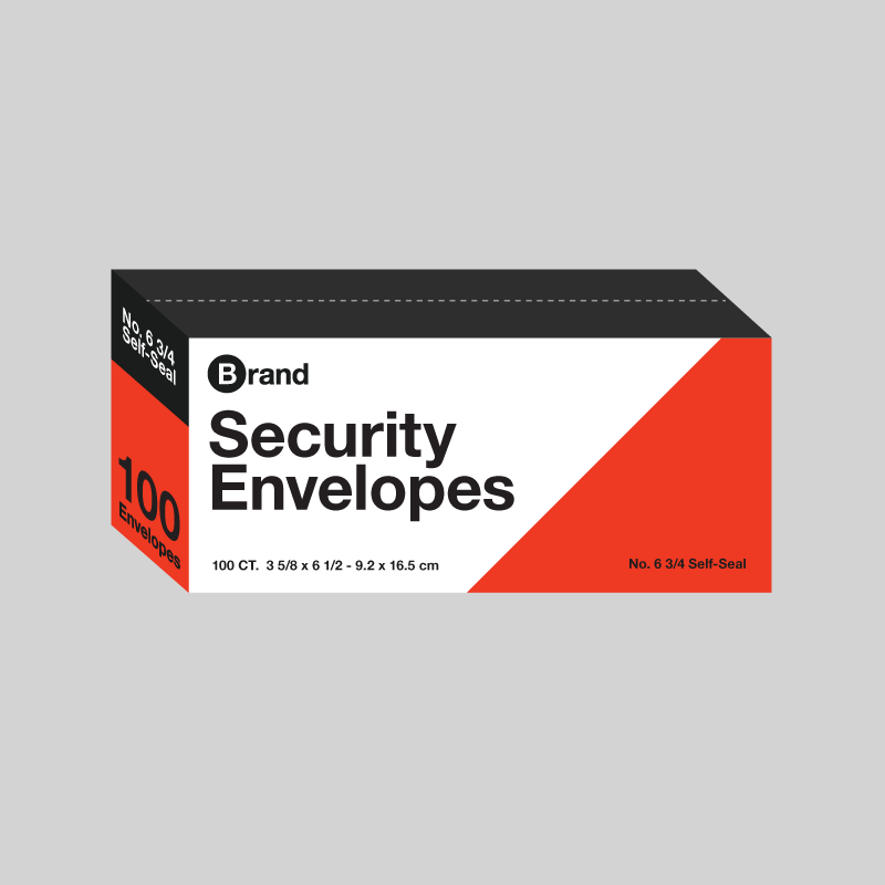 #6 3/4 Self-Seal Security Envelope (100/Pack)