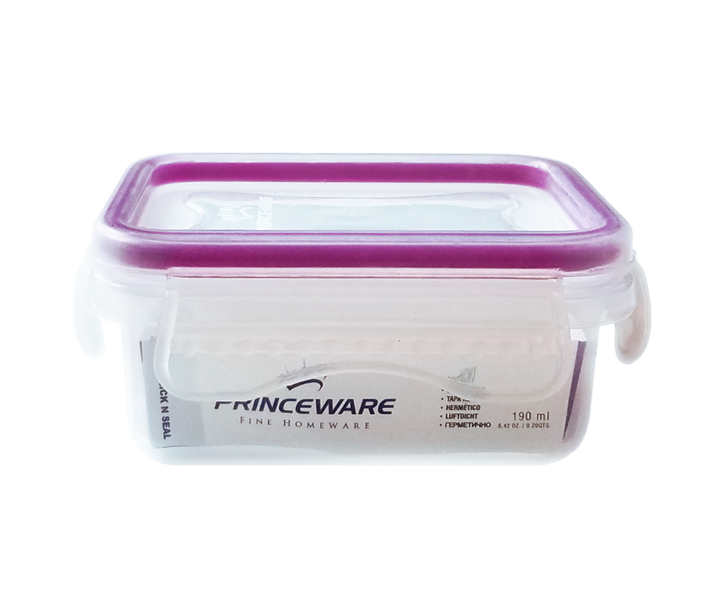 Click n Seal rectangular food container 190 ml (105x81x47 mm)
