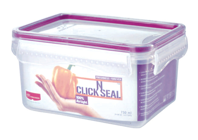 Click n Seal rectangular food container 730 ml (146x109x78 mm)