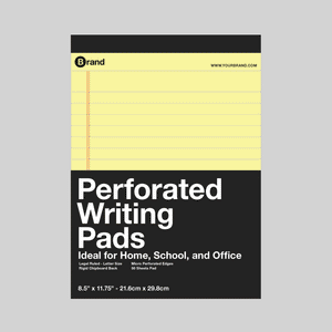 50 Ct. 8.5" X 11.75" Canary Perforated Writing Pad