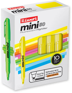 MINI FLUORESCENT  HIGHLITER MULTICOLOR (10PK BOX)