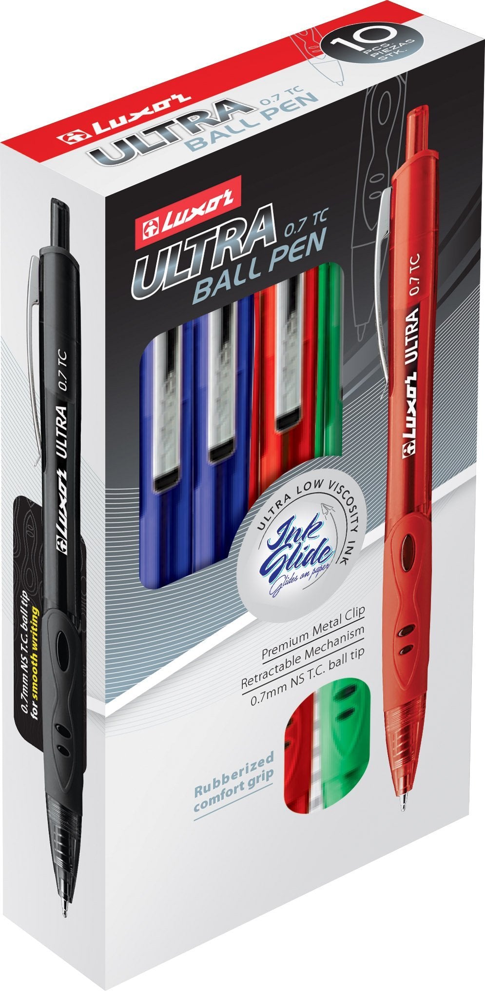 10 Ct.ULTRA BALL PEN MULTICOLOR (10 PER BOX)
