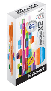 10 CT. MICRA X2 BALL PEN MULTICOLOR (10PK BOX)