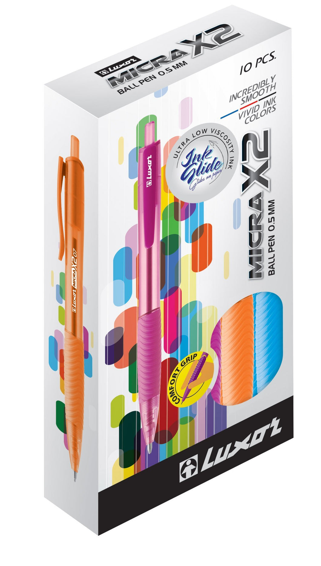 10 CT. MICRA X2 BALL PEN MULTICOLOR (10PK BOX)