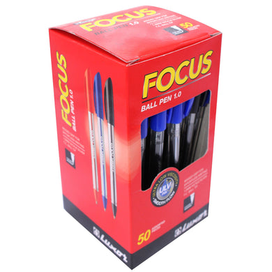 50 CT. FOCUS BALL PEN MULTICOLOR (50PK BOX)