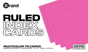 100 Ct. 3" X 5", Cherry Index Cards Unruled