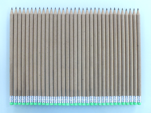 Brown Craft paper 144 ct, #2 Recycled paper Pencils with eraser tip