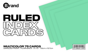 100 Ct. 3" X 5", Green Index Card Unruled