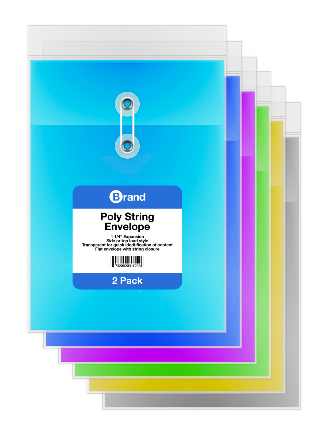 Top / Side Loading Letter Size String Envelope (2/Pack)