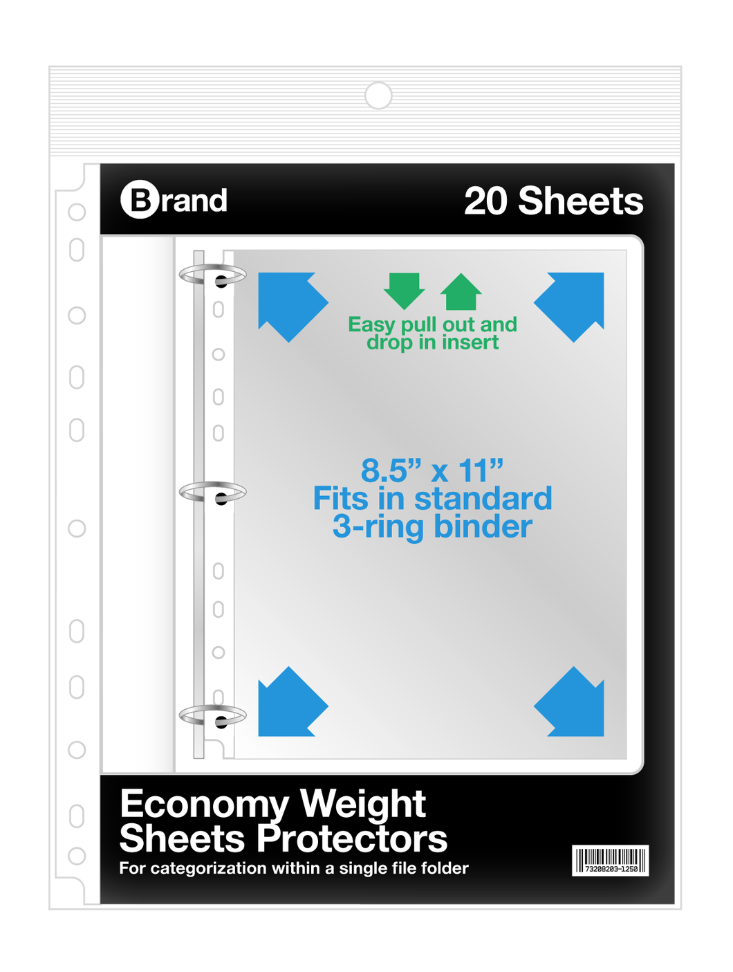 Economy Weight Top Loading Sheet Protectors (20/pk)
